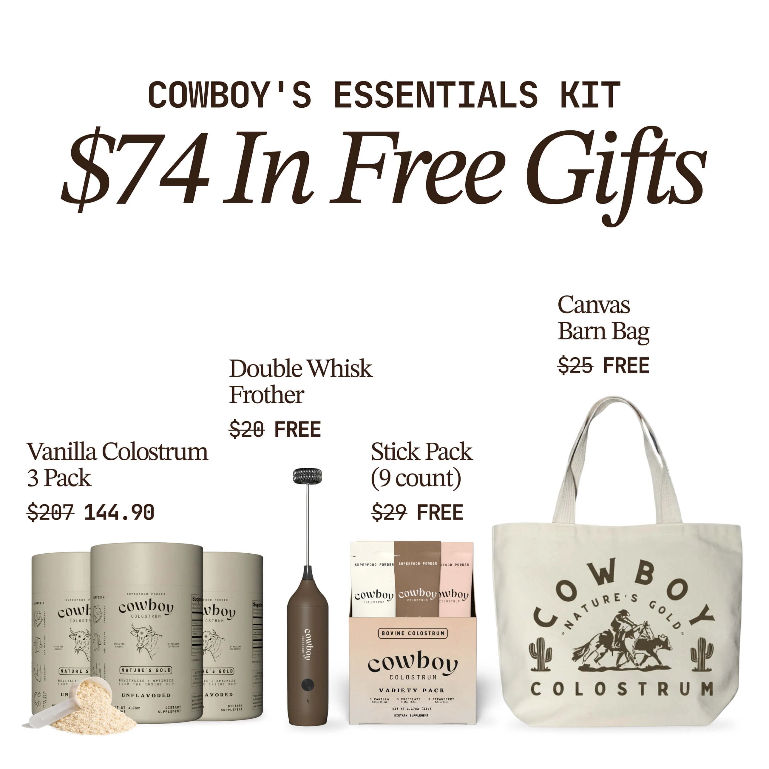 Unflavored Cowboy's Essentials Kit